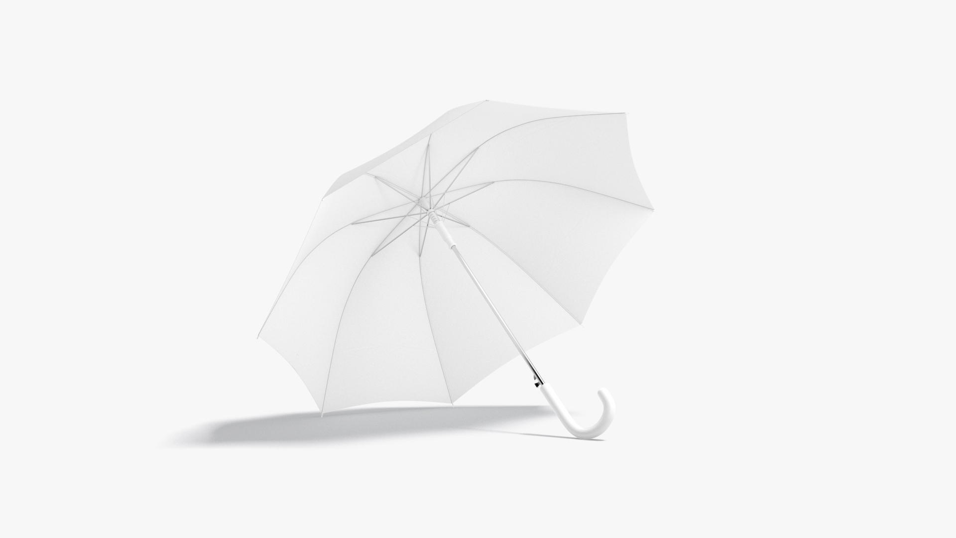 White Opened Umbrella by rebrandy 3DOcean